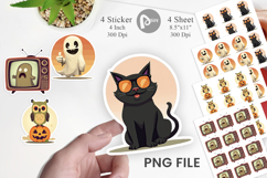 Retro Boo Bash Sticker Product Image 1