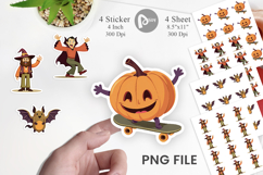 Retro Boo Bash Sticker Product Image 1