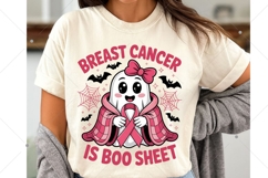 Retro Breast Cancer Is Boo Sheet PNG, Breast Cancer H Product Image 1