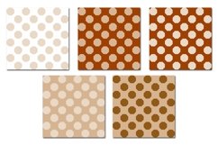 Retro Brown Dot Octagon Oval Seamless Pattern Product Image 3