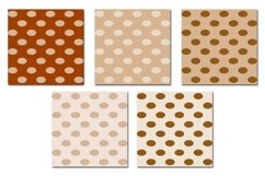 Retro Brown Dot Octagon Oval Seamless Pattern Product Image 5