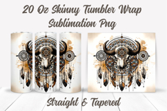 Bull Skull Tumbler Wrap Sublimation, Cow Skull Tumbler Wrap Product Image 2