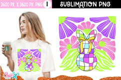 Retro Spring Flowers Sublimation Design