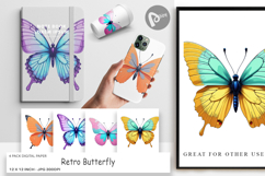 Digital Paper Retro Butterflies Product Image 1