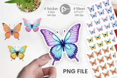 Retro Butterflies Sticker Product Image 1