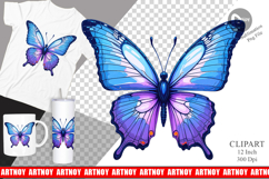 Retro Butterflies Clipart Product Image 1
