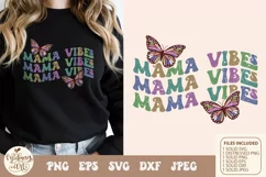 Retro butterfly Mama Vibes SVG png sublimation, Mom Svg Product Image 2