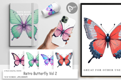 Digital Paper Retro Butterflies Product Image 1