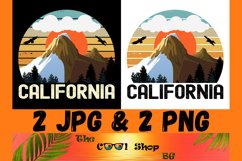 Retro California Vintage Sublimation Png, California Sunset Product Image 1