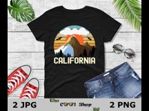 Retro California Vintage Sublimation Png, California Sunset Product Image 2