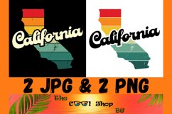 Retro California Vintage Sublimation Png, California Sunset Product Image 1