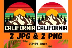 Retro California Vintage Sublimation Png, California Sunset Product Image 1