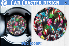 Vintage vibe car coaster | 90s graffiti style christmas Product Image 1