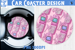 Vintage vibe car coaster | Y2K glamorous style Product Image 1