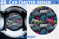 Vintage vibe car coaster | 90s graffiti style and neon Product Image 1