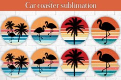 Car coaster sublimation design | Tropical keychain design Product Image 1