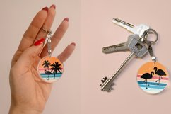 Car coaster sublimation design | Tropical keychain design Product Image 3