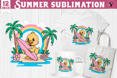 Summer Sublimation Clipart | Retro Beach PNG Product Image 1