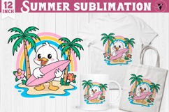 Summer Sublimation Clipart | Retro Beach PNG Product Image 1