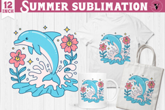 Summer Sublimation Clipart | Retro Beach PNG Product Image 1