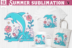 Summer Sublimation Clipart | Retro Beach PNG Product Image 1
