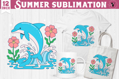 Summer Sublimation Clipart | Retro Beach PNG Product Image 1
