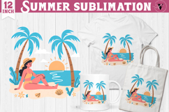 Summer Sublimation Clipart | Retro Beach PNG Product Image 1