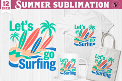 Summer Sublimation Clipart | Retro Beach PNG Product Image 1