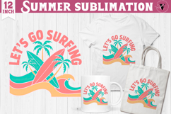 Summer Sublimation Clipart | Retro Beach PNG Product Image 1