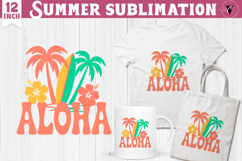 Summer Sublimation Clipart | Retro Beach PNG Product Image 1