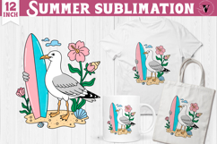 Summer Sublimation Clipart | Retro Beach PNG Product Image 1