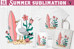 Summer Sublimation Clipart | Retro Beach PNG Product Image 1