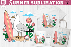 Summer Sublimation Clipart | Retro Beach PNG Product Image 1
