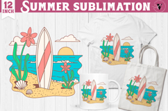Summer Sublimation Clipart | Retro Beach PNG Product Image 1