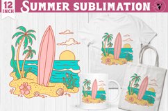 Summer Sublimation Clipart | Retro Beach PNG Product Image 1