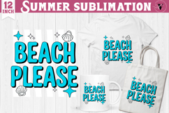 Summer Sublimation Clipart | Retro Beach PNG Product Image 1