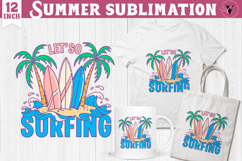 Summer Sublimation Clipart | Retro Beach PNG Product Image 1