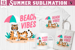 Summer Sublimation Clipart | Retro Beach PNG Product Image 1