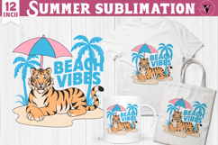 Summer Sublimation Clipart | Retro Beach PNG Product Image 1