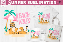 Summer Sublimation Clipart | Retro Beach PNG Product Image 1