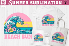 Summer Sublimation Clipart | Retro Beach PNG Product Image 1