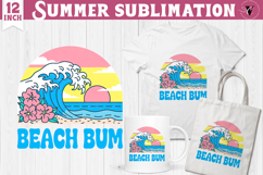 Summer Sublimation Clipart | Retro Beach PNG Product Image 1