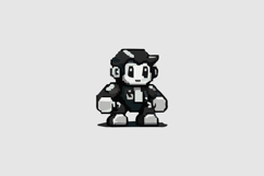 Retro Cartoon Robot Design Vector Product Image 1