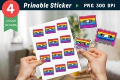 Retro cassette tape Sticker Clipart Product Image 1