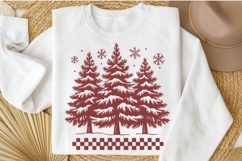 Retro Checkered Christmas Trees SVG PNG, Pine Trees Holiday Product Image 7