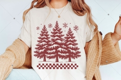 Retro Checkered Christmas Trees SVG PNG, Pine Trees Holiday Product Image 8