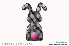 Retro Checkered Easter Bunny PNG, Happy Easter PNG Product Image 1