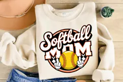 Softball Mom PNG, Retro Checkered Softball Mom PNG Product Image 2