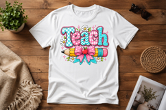 Retro Checkered Teacher PNG Product Image 3