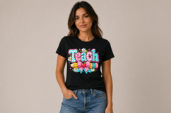 Retro Checkered Teacher PNG Product Image 5
